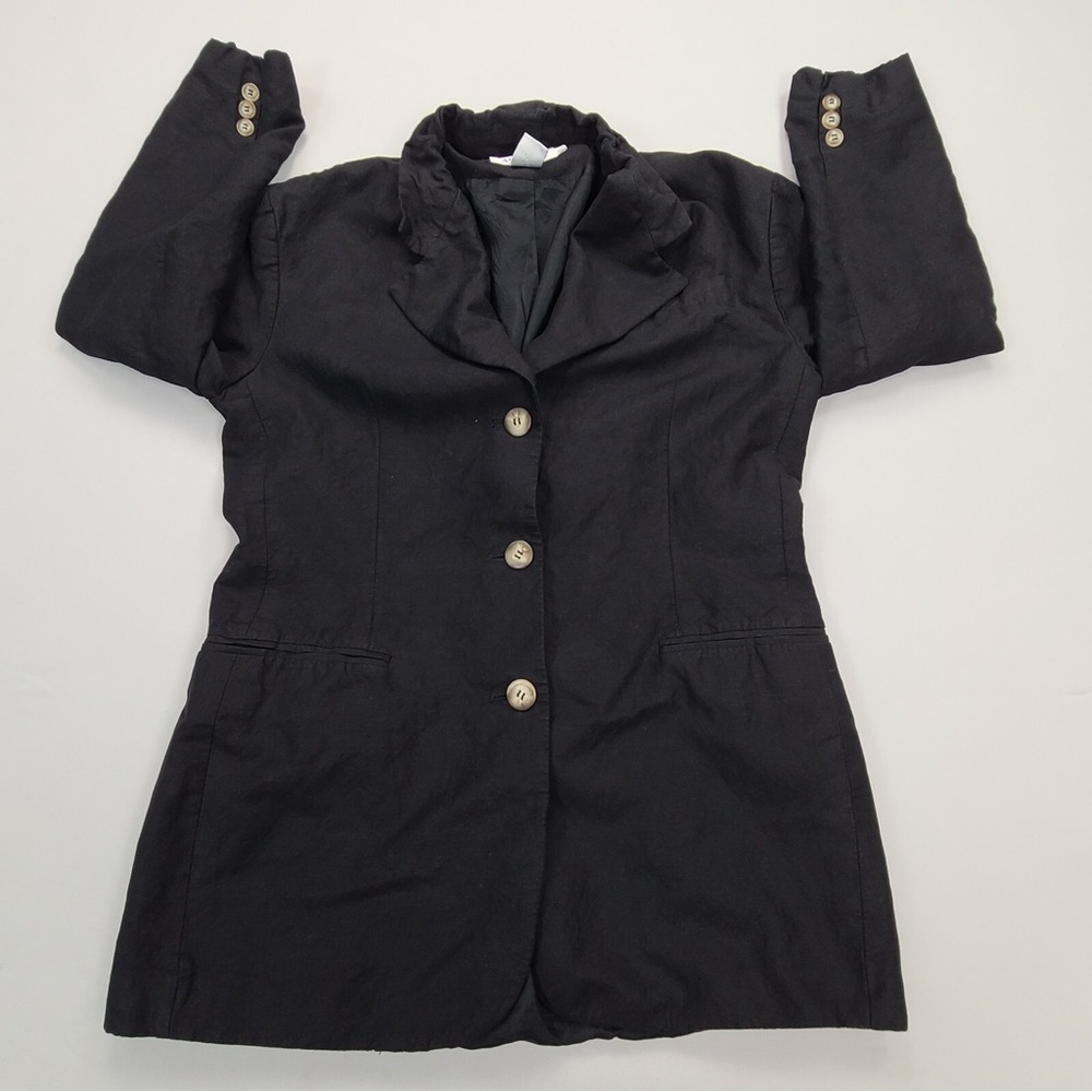 Ann Taylor Black Tailored Blazer with Button Front